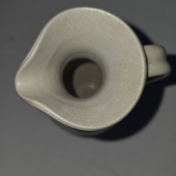 Williamsburg Pottery Vintage Gray +Blue Floral Salt Glazed 6 Inch Pitcher, Vase - Picture 7 of 10